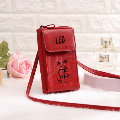 Cartera, billetera con 1 nombre y 1 flor de nacimiento personalizados monedero clásico para mujer | Jessemade