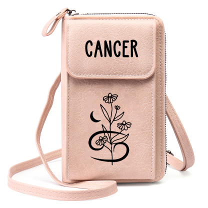 Cartera, billetera con 1 nombre y 1 flor de nacimiento personalizados monedero clásico para mujer | Jessemade
