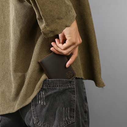 Cartera, billetera personalizada con 1 nombre y 1 letra monedero para hombre