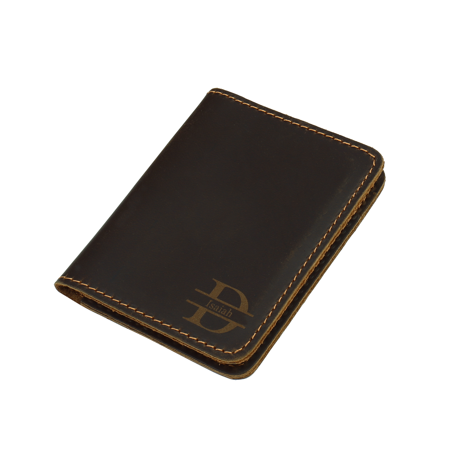 Cartera, billetera personalizada con 1 nombre y 1 letra monedero para hombre