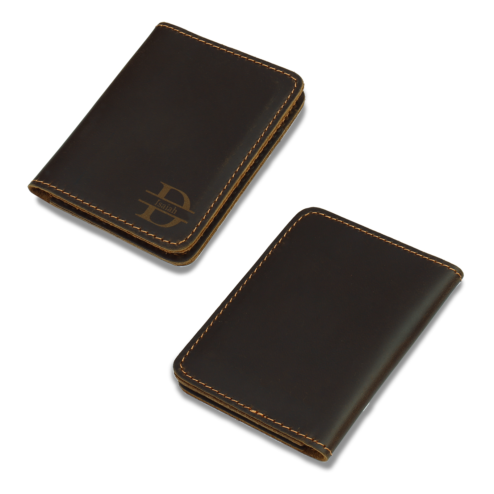 Cartera, billetera personalizada con 1 nombre y 1 letra monedero para hombre