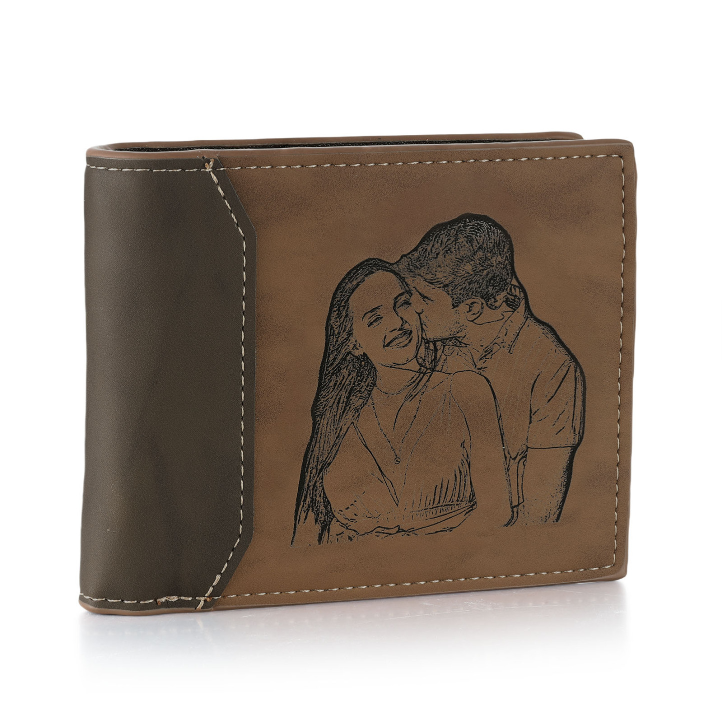 Cartera, billetera personalizada con 1 foto, 1 nombre y 1 letra monedero para hombre | Jessemade