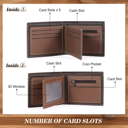 Cartera, billetera bicolor personalizada con 1 foto, 1 nombre y 1 letra monedero para hombre | Jessemade