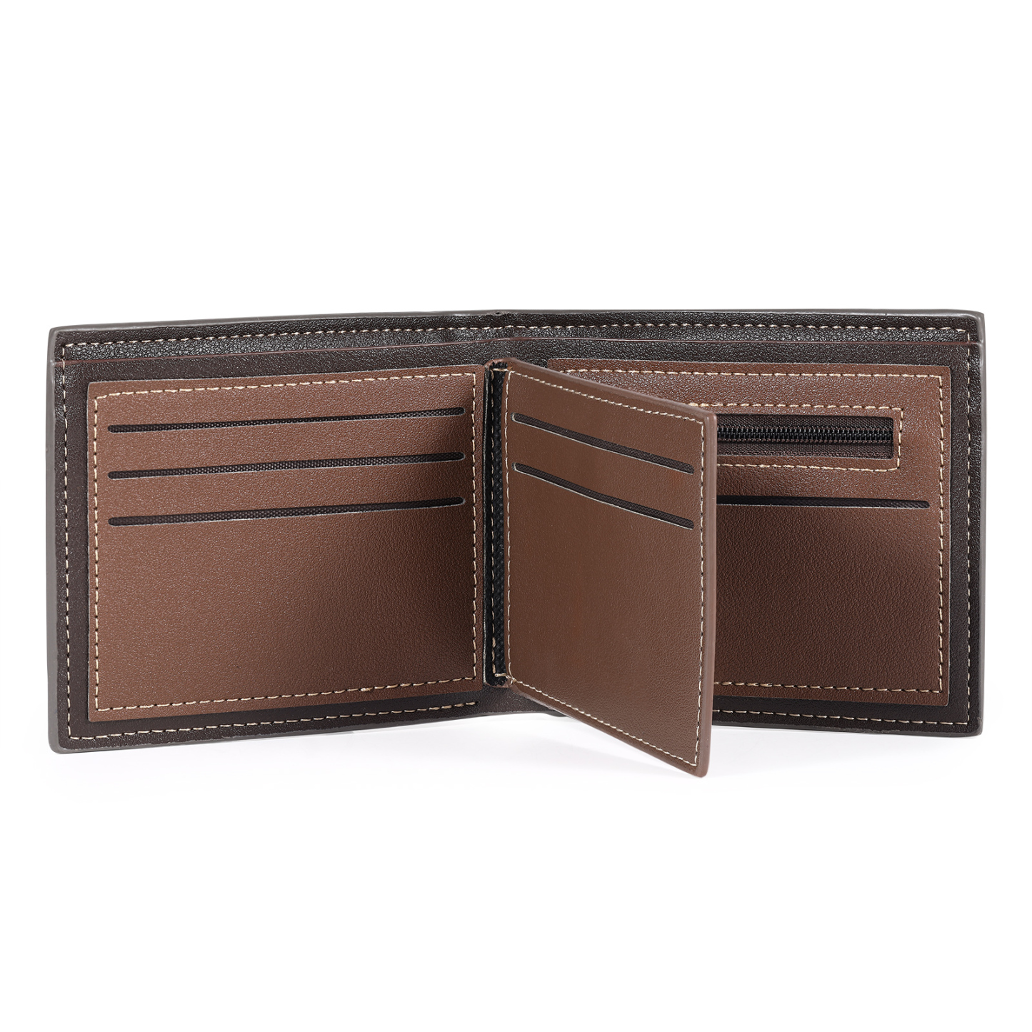 Cartera, billetera bicolor personalizada con 1 foto, 1 nombre y 1 letra monedero para hombre | Jessemade