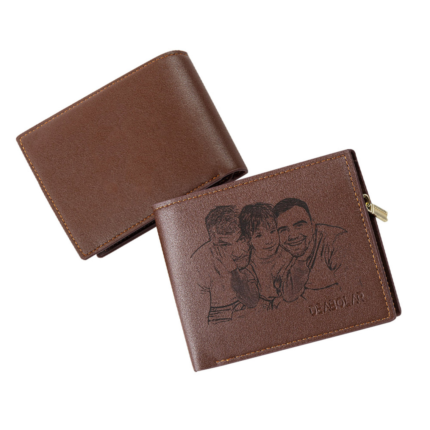 Cartera, billetera multifuncional personalizada con 1 foto en la frontal monedero para hombre | Jessemade