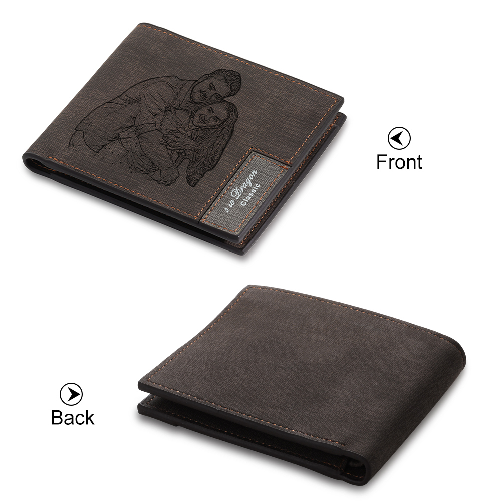 Cartera, billetera multifuncional personalizada con 1 foto en la frontal monedero para hombre | Jessemade