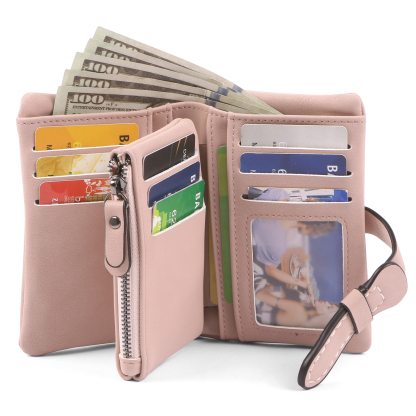 Cartera, billetera personalizada con nombre y flor de nacimiento monedero clásico para mujer | Jessemade