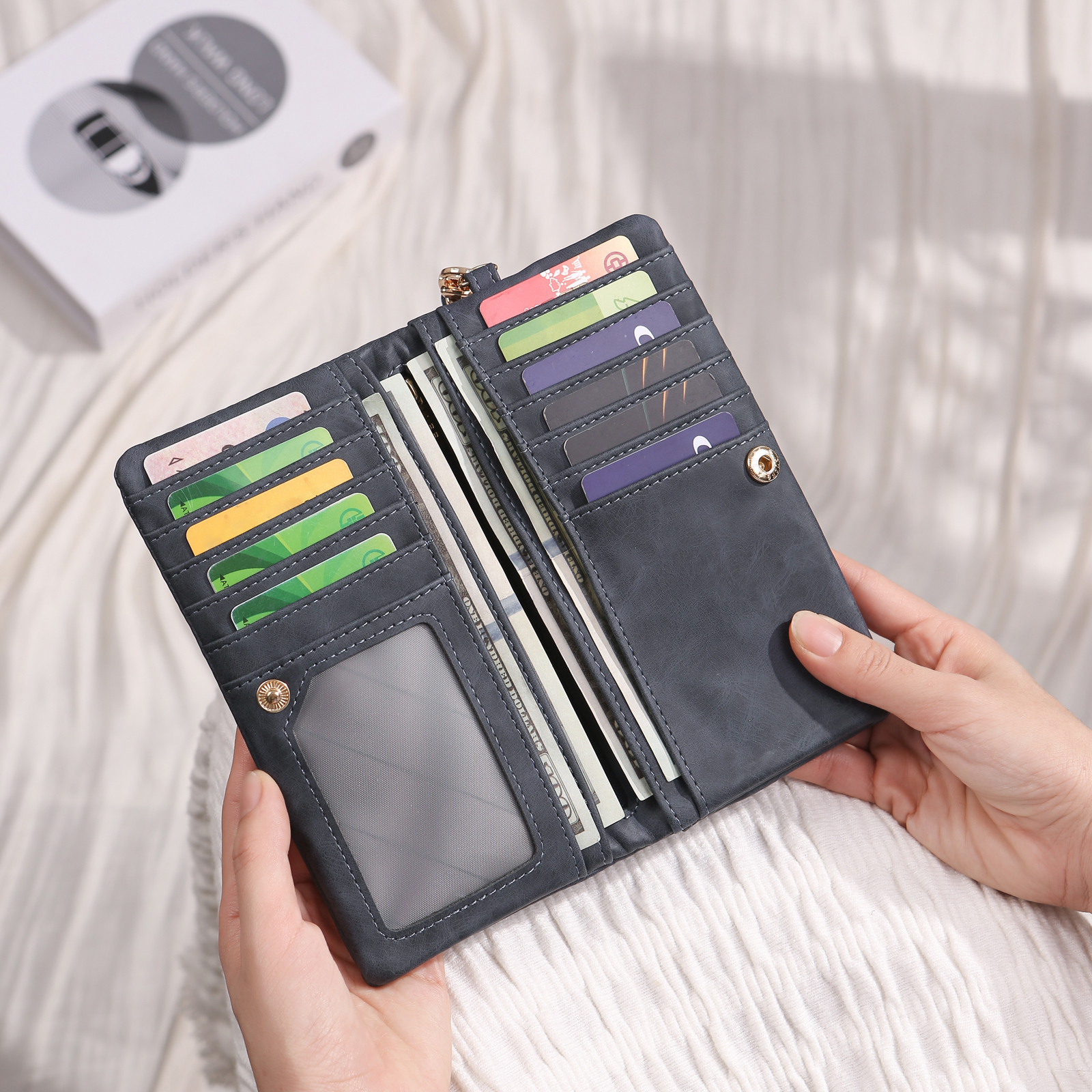 Cartera, billetera con correa con nombre y flor de nacimiento personalizados monedero clásico para mujer | Jessemade