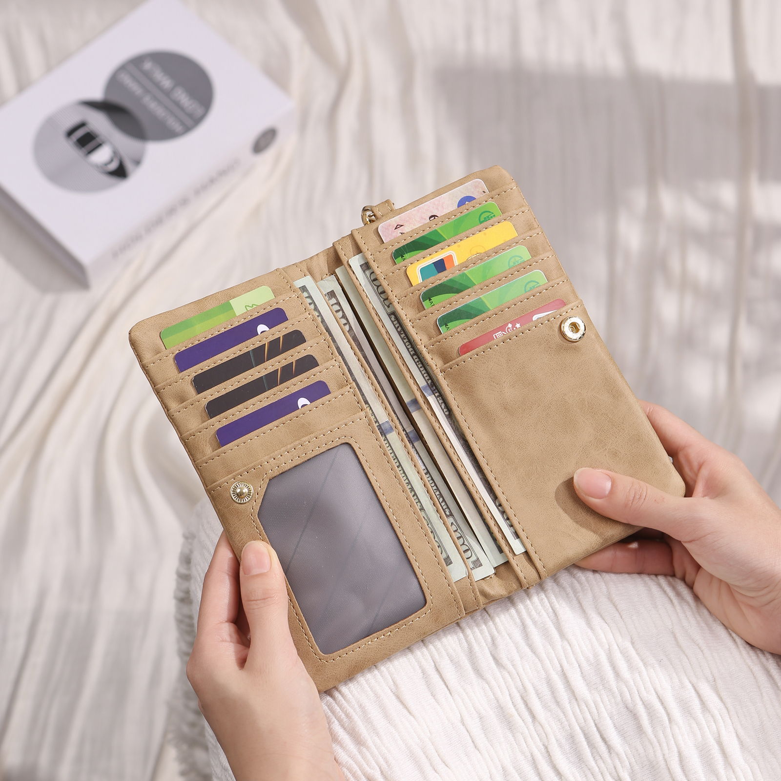 Cartera, billetera con correa con nombre y flor de nacimiento personalizados monedero clásico para mujer | Jessemade