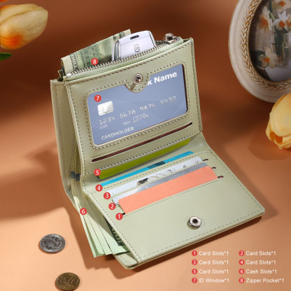 Cartera, billetera "forever" con 1 foto y texto personalizados monedero clásico para mujer | Jessemade