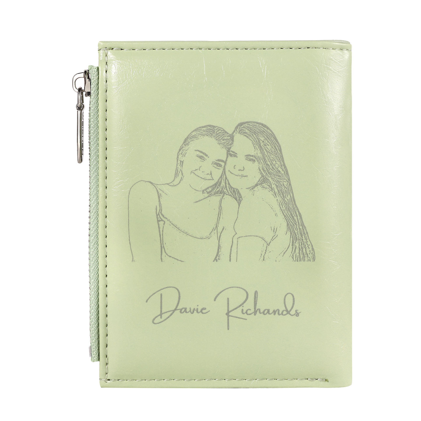 Cartera, billetera "forever" con 1 foto y texto personalizados monedero clásico para mujer | Jessemade