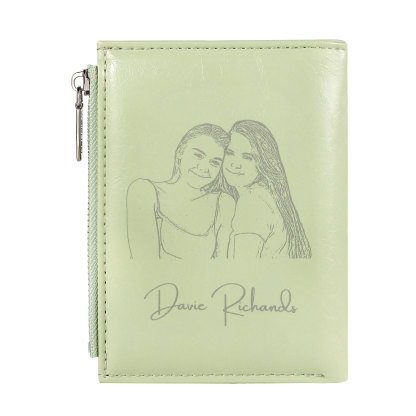 Cartera, billetera "forever" con 1 foto y texto personalizados monedero clásico para mujer | Jessemade