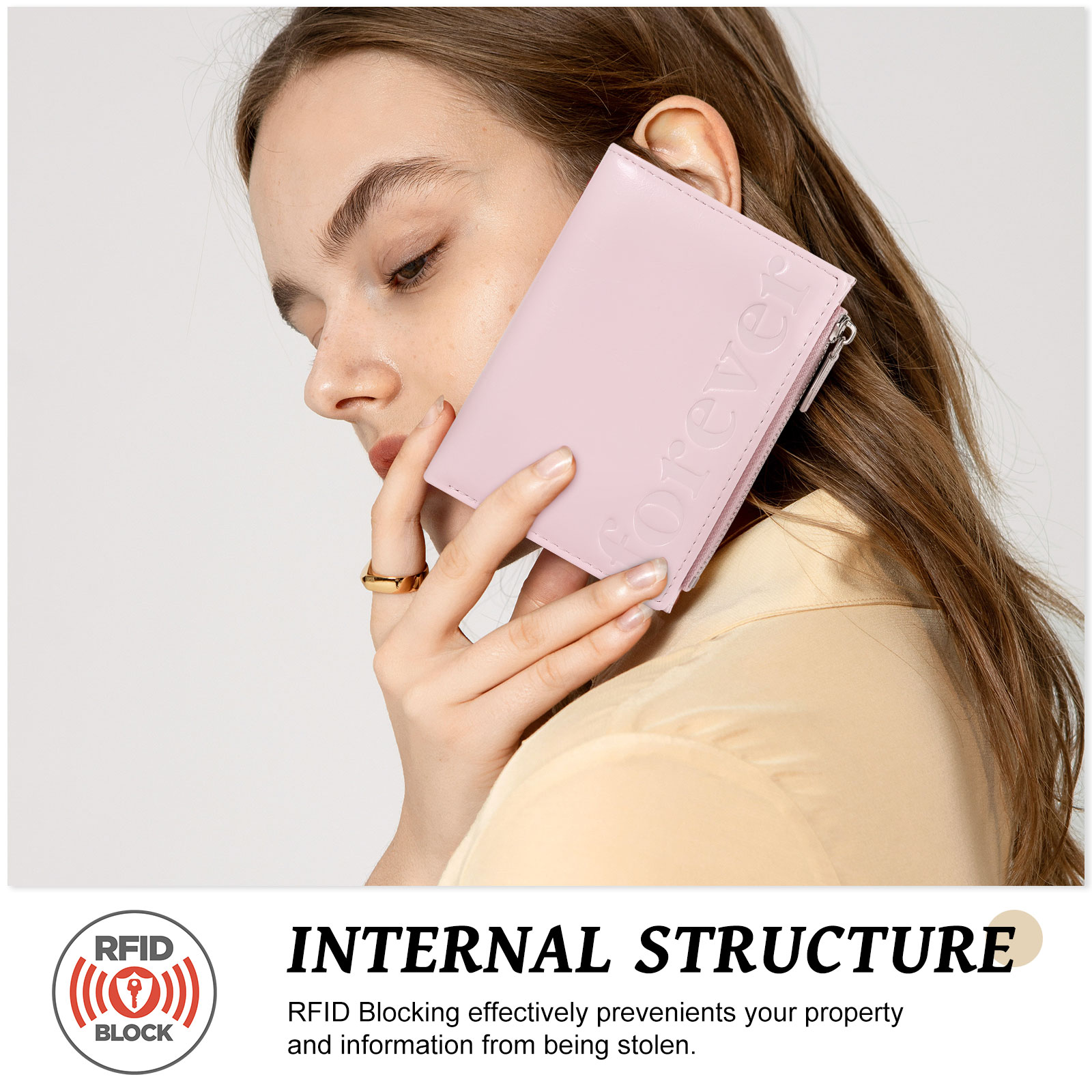 Cartera, billetera "forever" con 1 foto y texto personalizados monedero clásico para mujer | Jessemade