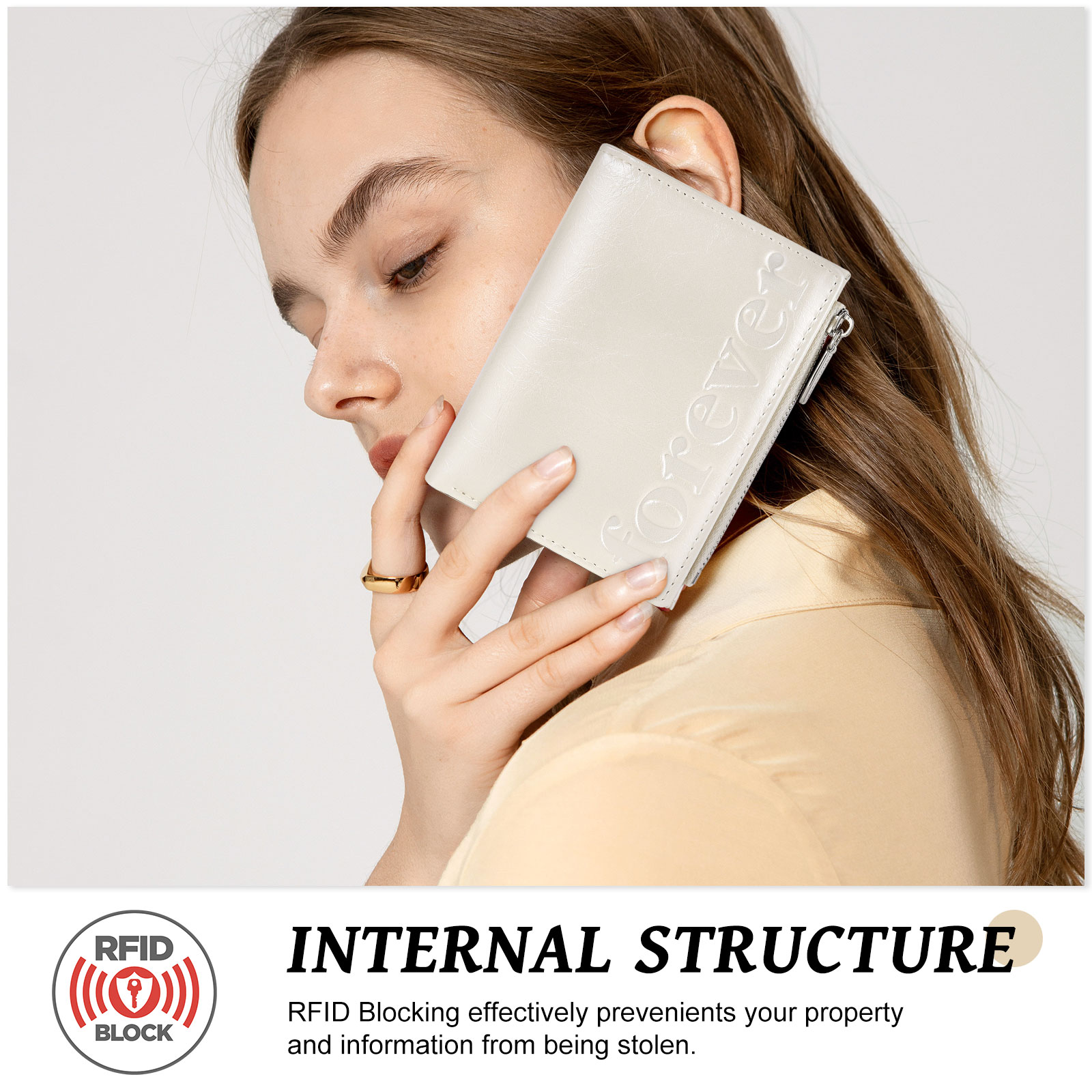 Cartera, billetera "forever" con 1 foto y texto personalizados monedero clásico para mujer | Jessemade