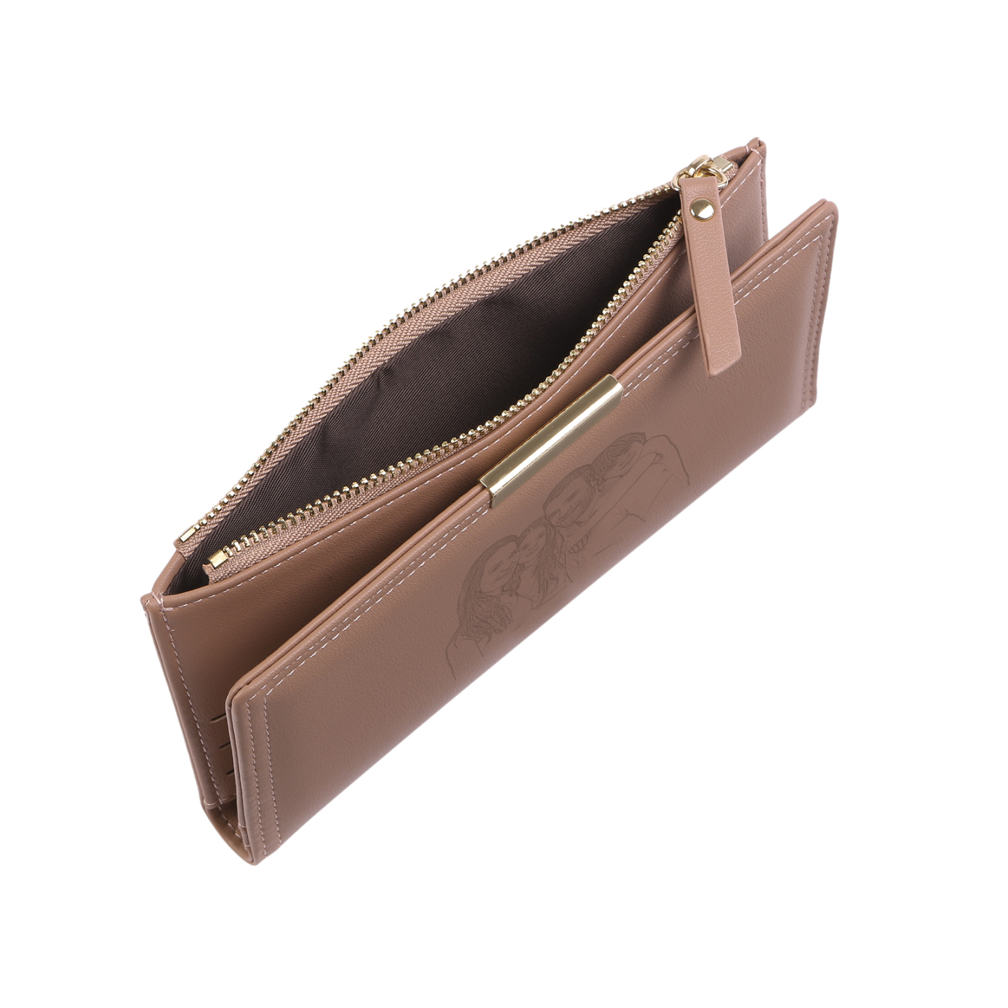 Cartera, billetera con bolsillo de monedas 1 foto personalizada monedero clásico para mujer | Jessemade