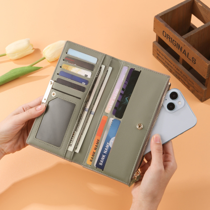 Cartera, billetera con bolsillo de monedas 1 foto personalizada monedero clásico para mujer | Jessemade
