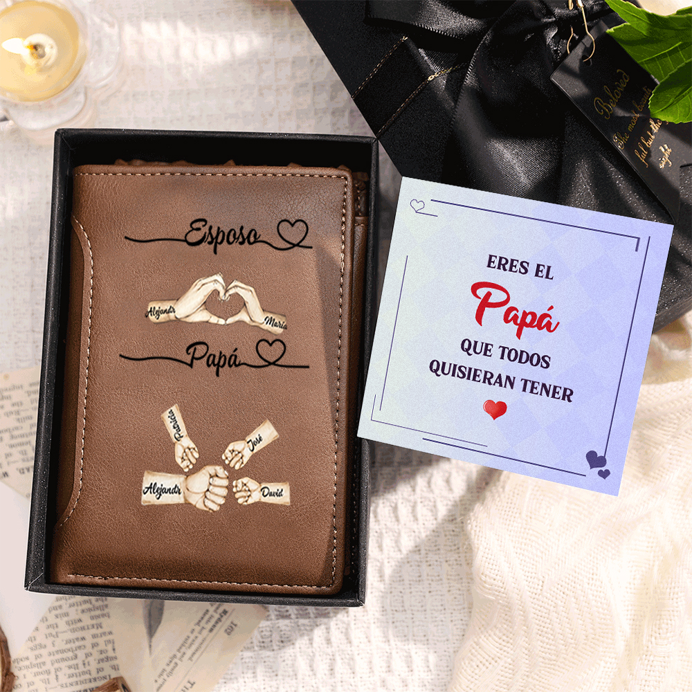Cartera de Hombre con Puño y Nombre Personalizado | Regalo Único y Práctico - Jessemade