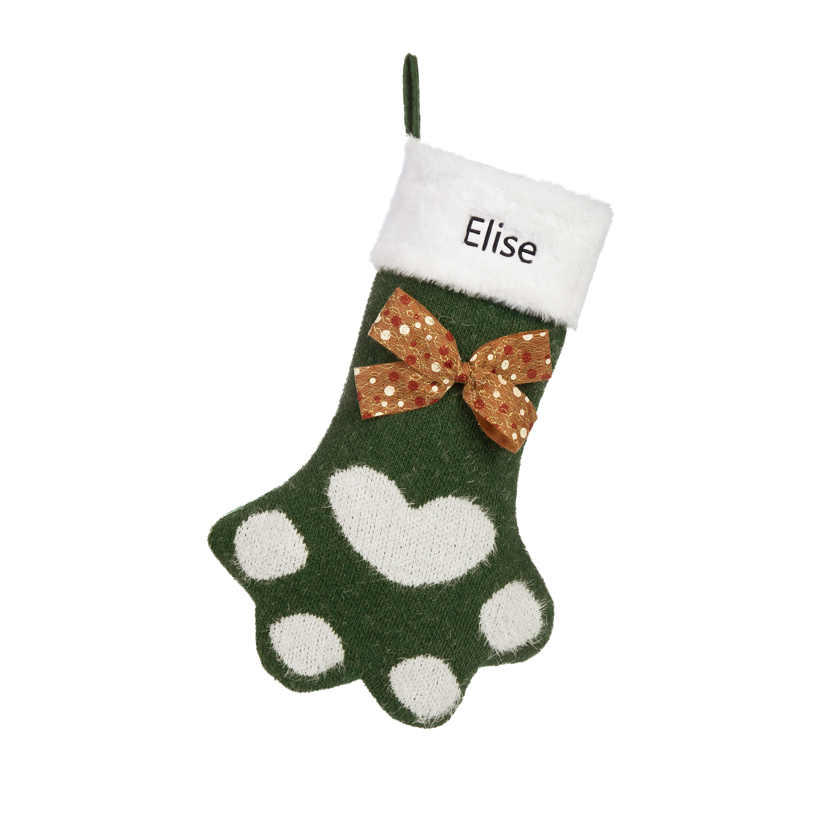 Adornos de medias navideñas en forma de pata Bolsa de regalo 1 Nombre personalizado-Jessemade ES