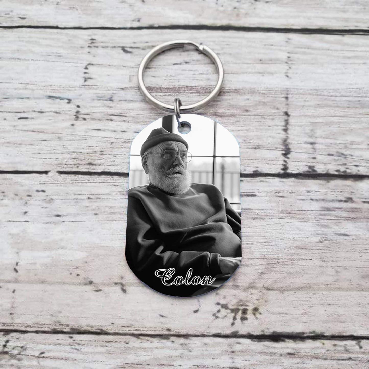 Llavero conmemorativo a un ser querido personalizado con foto y nombre-Jessemade ES