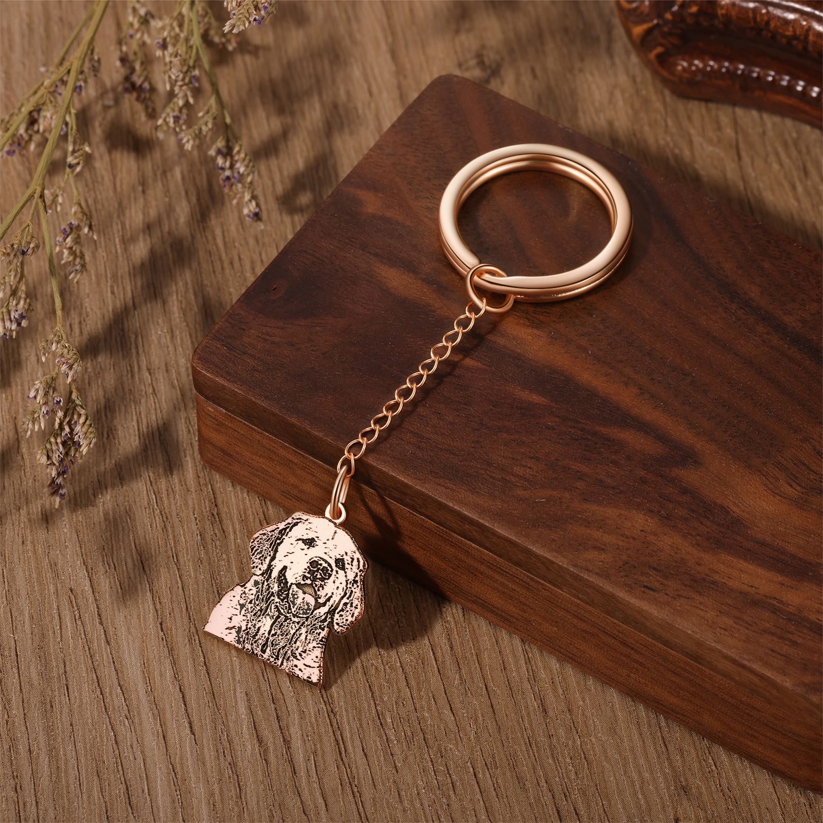 Llavero de mascota con colgante de foto personalizada-Jessemade ES