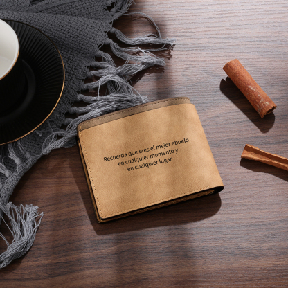 A mi abuelo-Cartera 2-5 nombres personalizados billetera clásica puño con puño -Jessemade ES