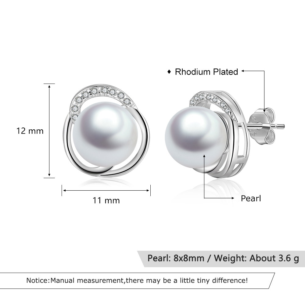 Pendientes elegantes con perlas aretes-Jessemade ES