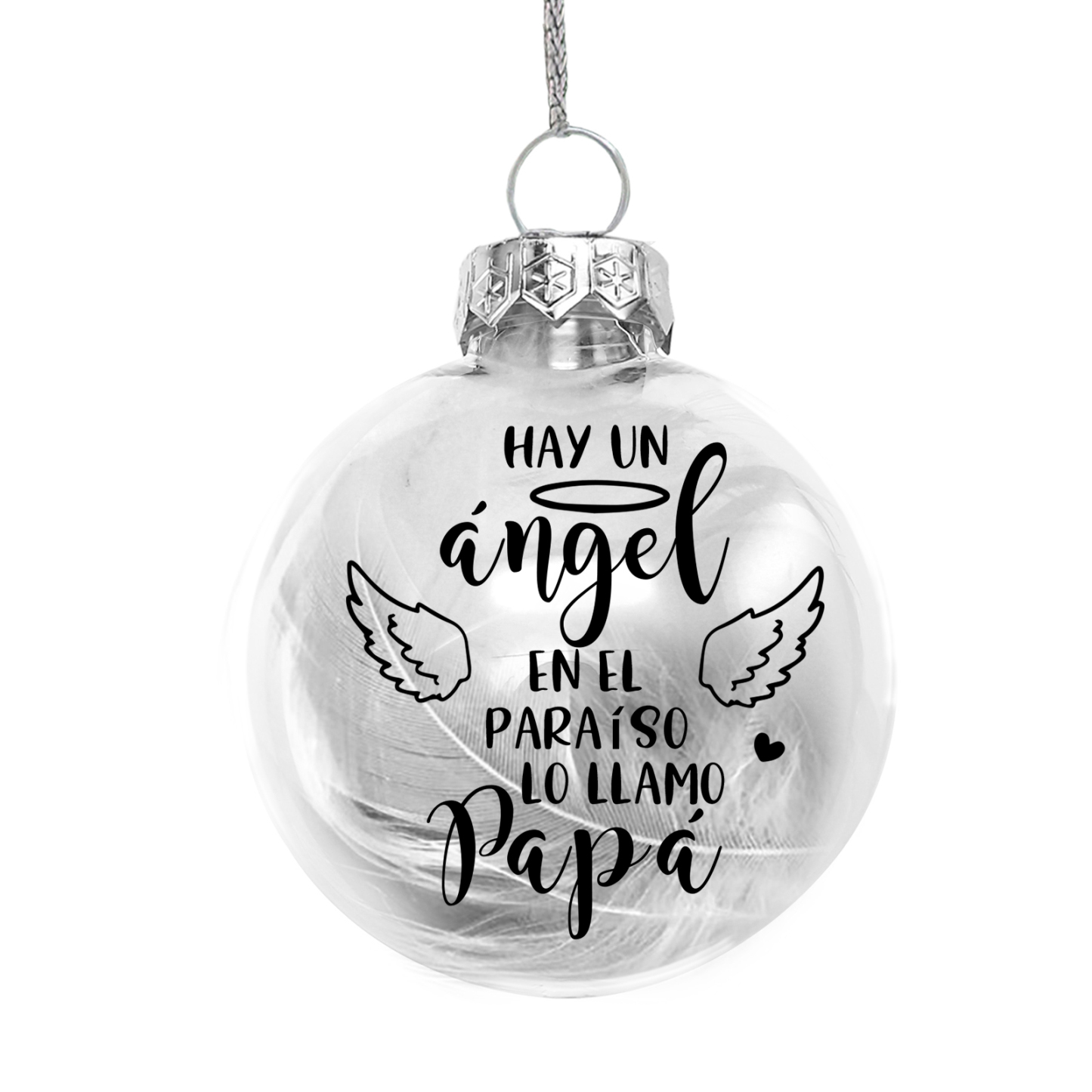 Bola navideña conmemorativa Adorno de Navidad 1 nombre personalizado con pluma -Jessemade ES