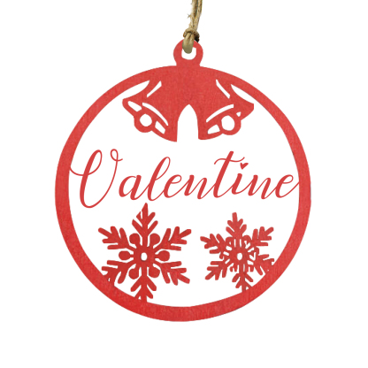 Ornamento navideño con reno o cascabel con 1 nombre personalizado