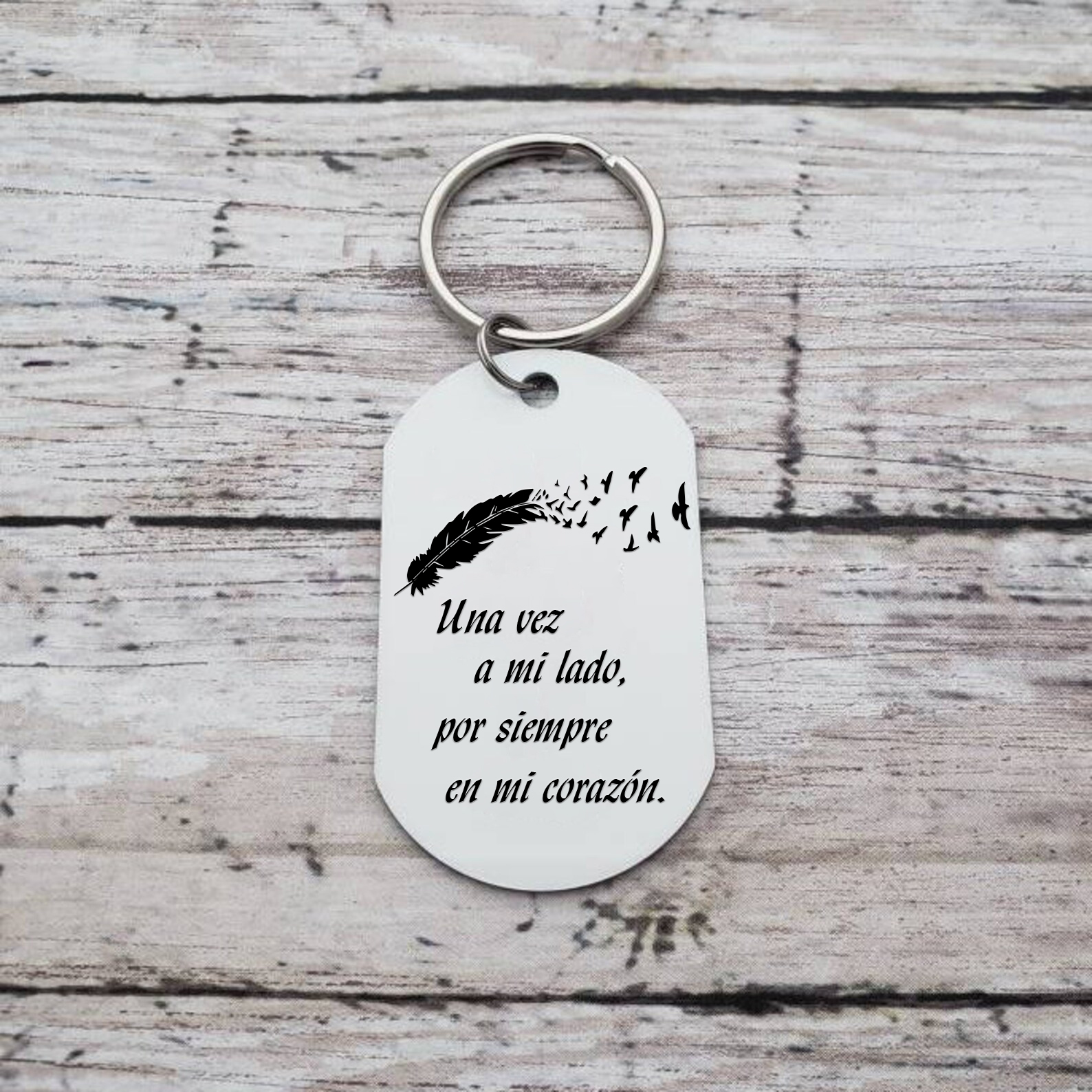 Llavero conmemorativo a un ser querido personalizado con foto y nombre-Jessemade ES