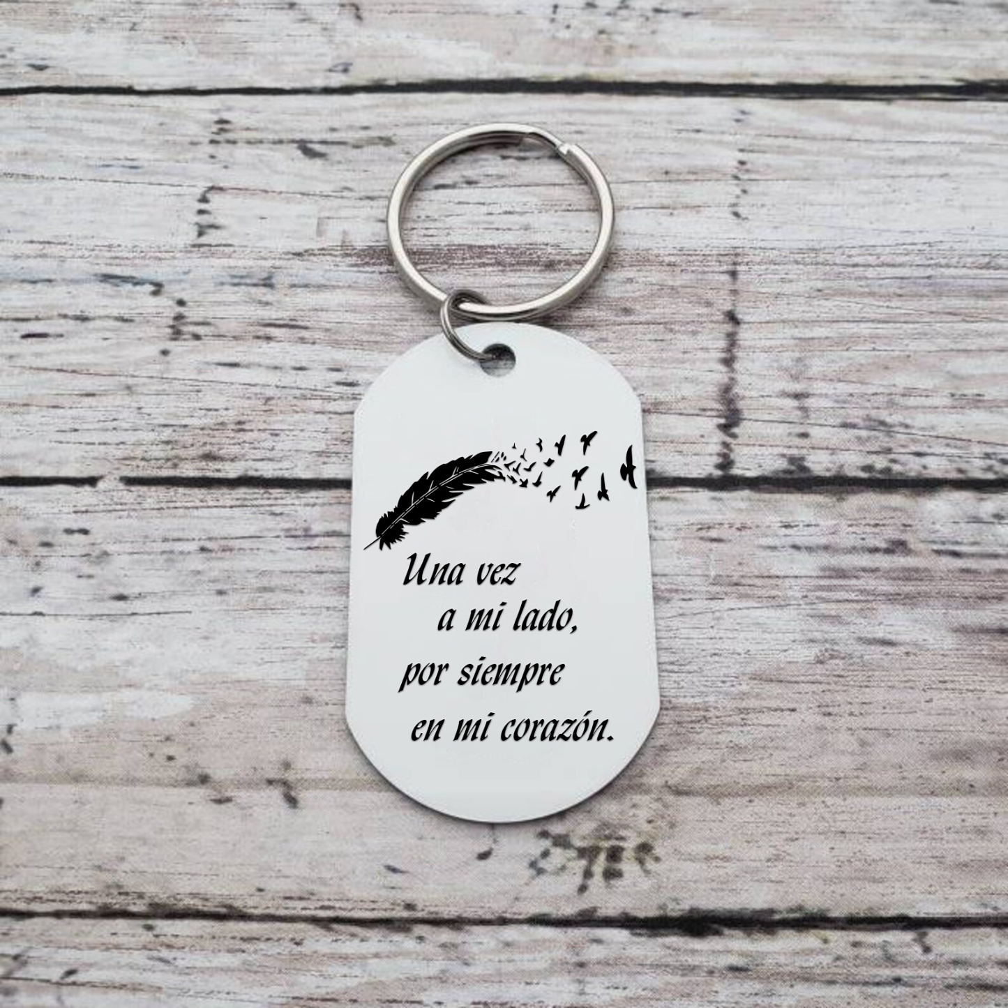 Llavero conmemorativo a un ser querido personalizado con foto y nombre-Jessemade ES