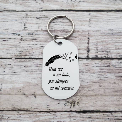 Llavero conmemorativo a un ser querido personalizado con foto y nombre-Jessemade ES