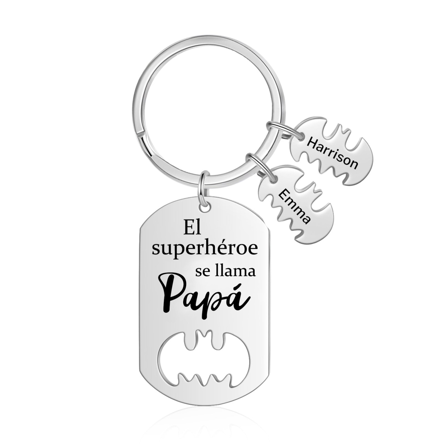 A mi papá-Llavero 1-5 Nombres Personalizados Batman-Jessemade ES