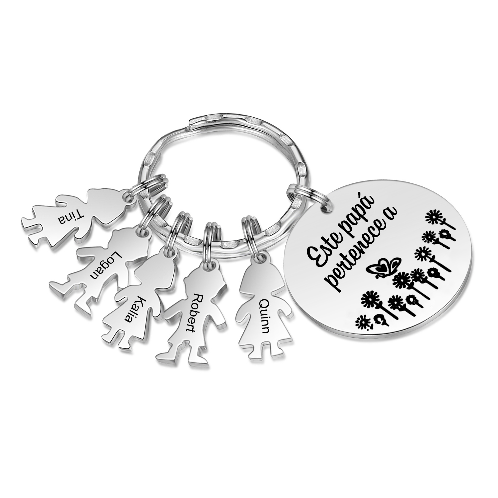 A mi papá - Llavero con 1-5 nombre personalizado en "niños"-Jessemade ES