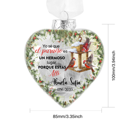 Bola navideña conmemorativa Adorno de Navidad 2 textos personalizados con pluma -Jessemade ES