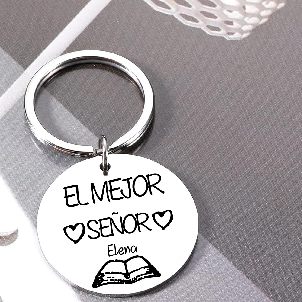 Llavero personalizado con el nombre del profesor o el maestro-Jessemade ES