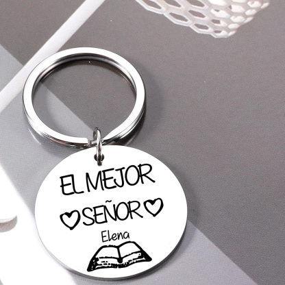 Llavero personalizado con el nombre del profesor o el maestro-Jessemade ES