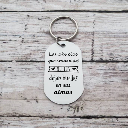 A mi abuela - Llavero 1-5 Nombres Personalizado LAS ABUELAS DEJAN HUELLAS EN NIETOS-Jessemade ES