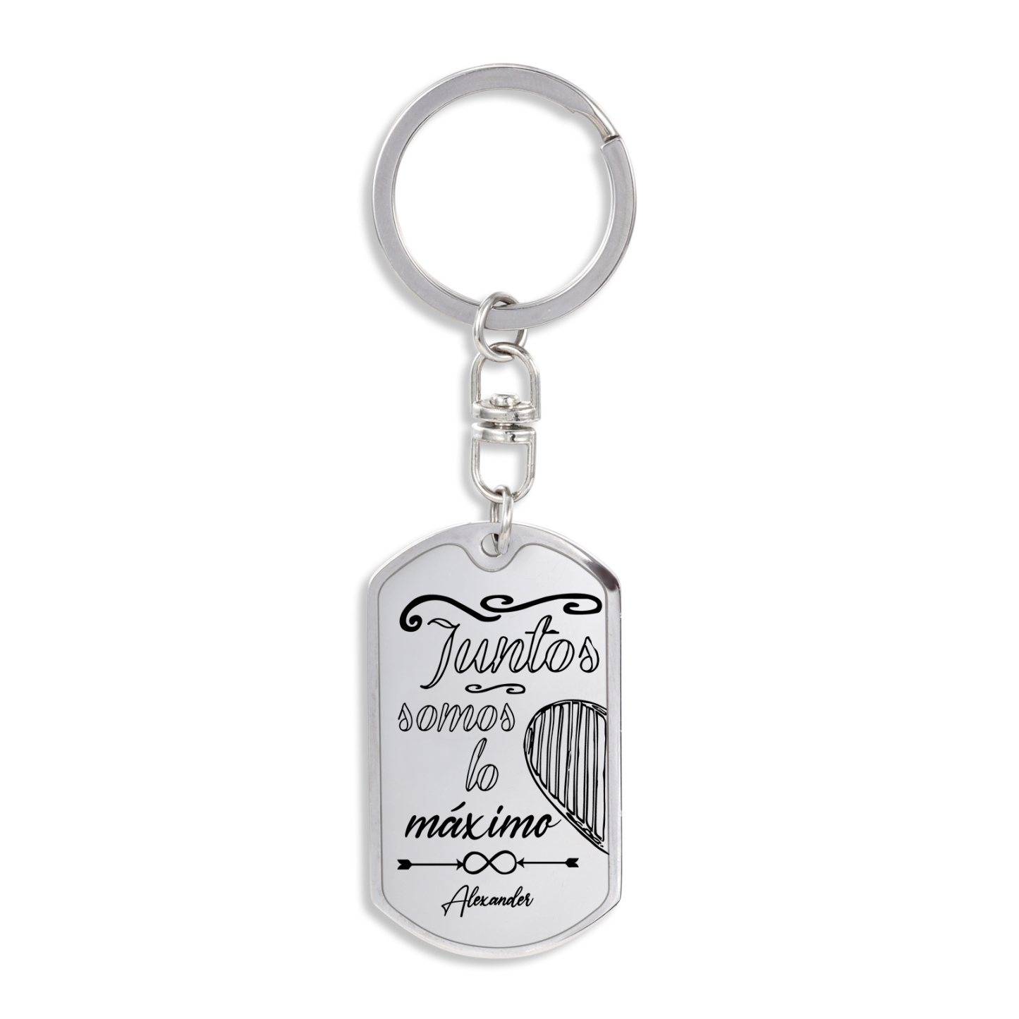 Llavero personalizado con 1 nombre para pareja unidad de llaveros-Jessemade ES