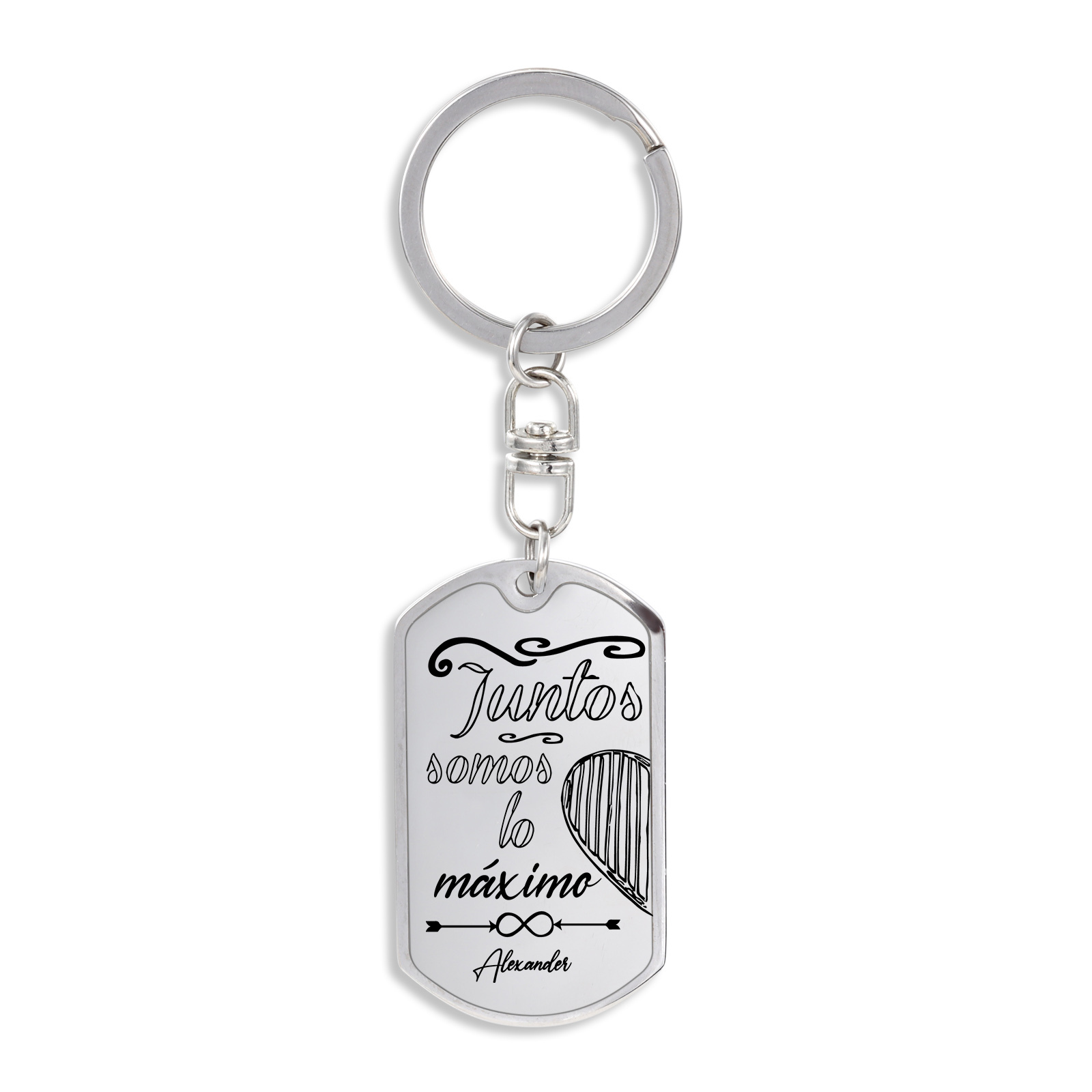 Llavero personalizado con 1 nombre para pareja unidad de llaveros-Jessemade ES