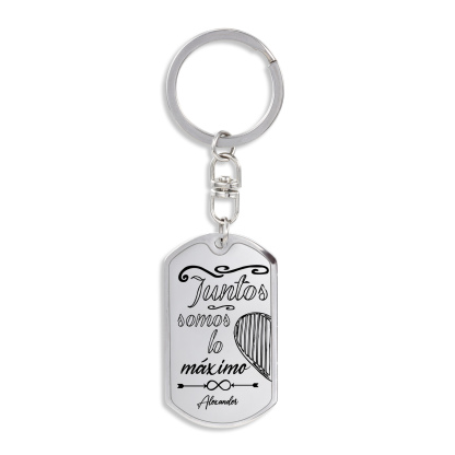 Llavero personalizado con 1 nombre para pareja unidad de llaveros-Jessemade ES