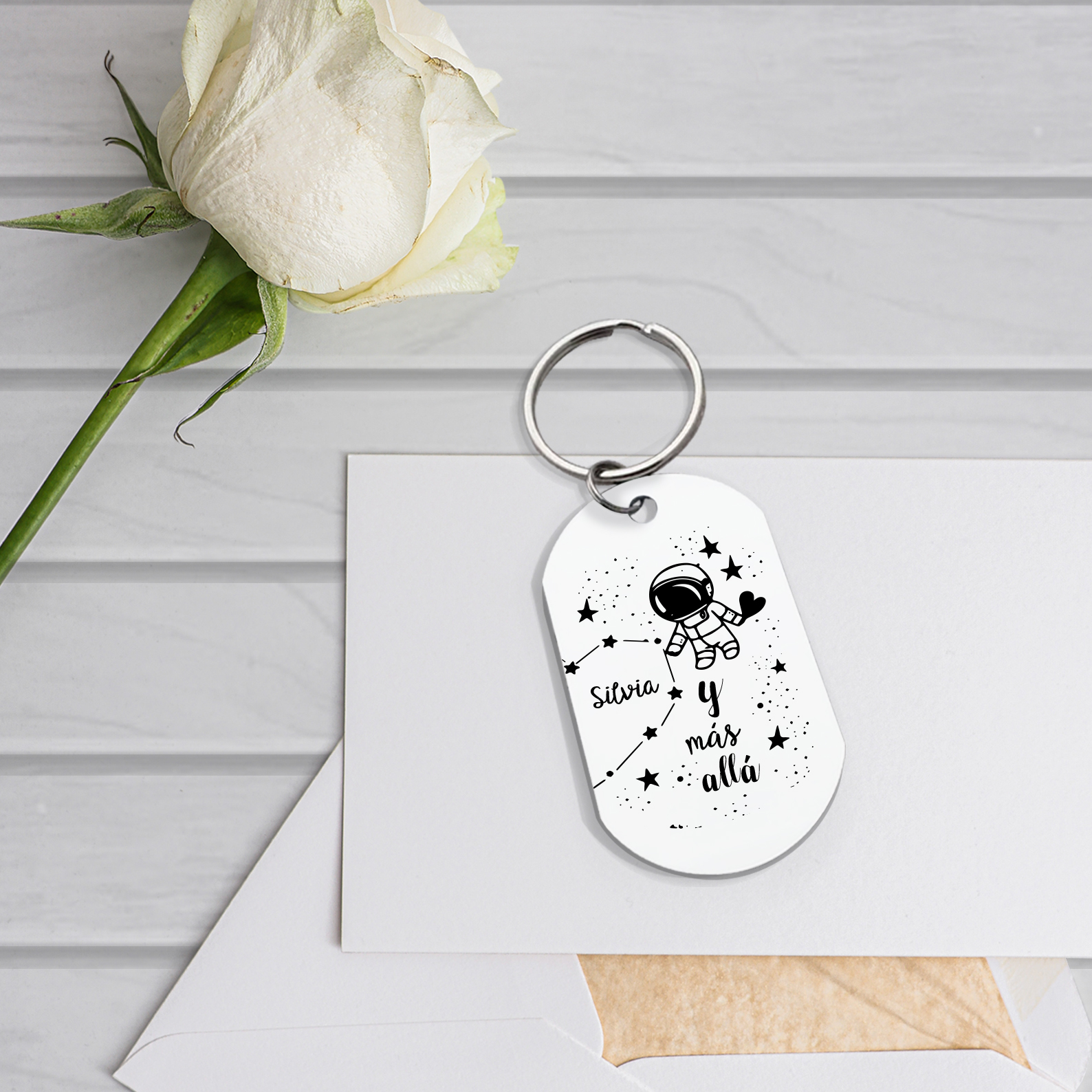 Llavero personalizado con 2 nombres para pareja unidad de llaveros-Jessemade ES