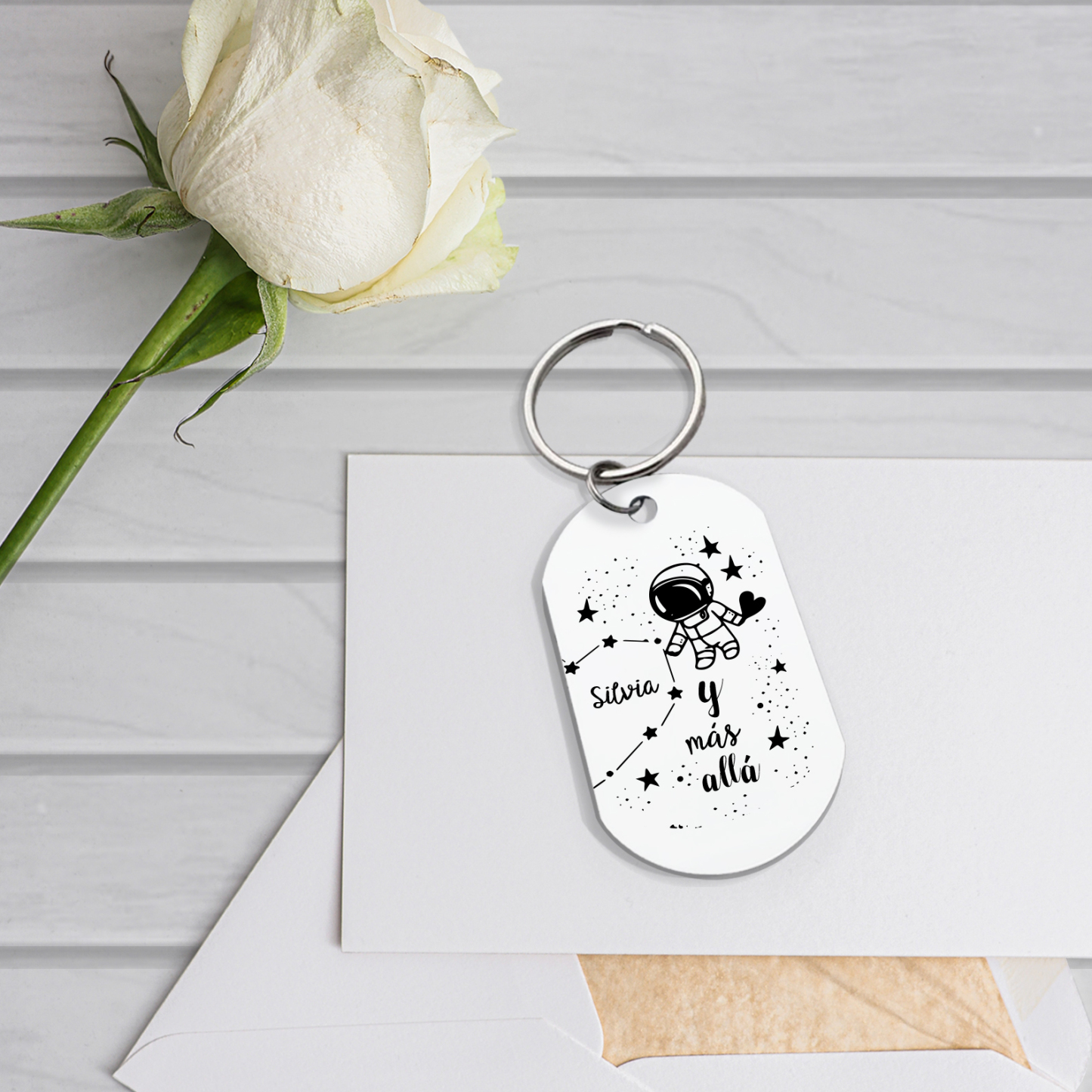 Llavero personalizado con 2 nombres para pareja unidad de llaveros-Jessemade ES