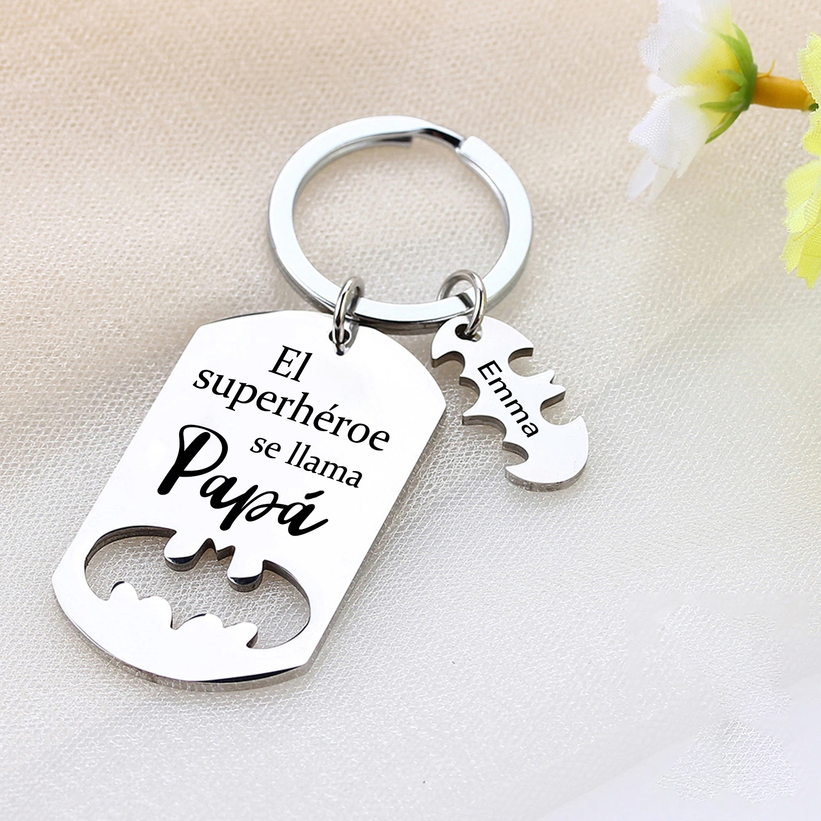 A mi papá-Llavero 1-5 Nombres Personalizados Batman-Jessemade ES