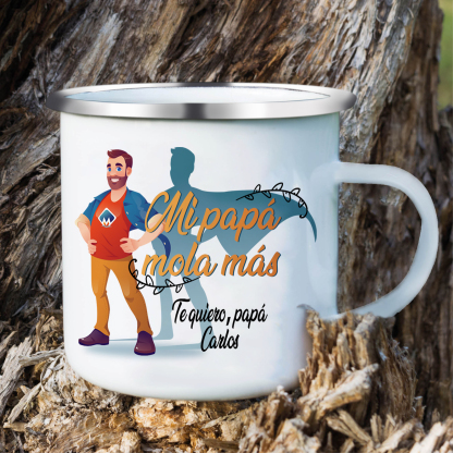 Taza para papá con 1 nombre personalizado-Jessemade ES