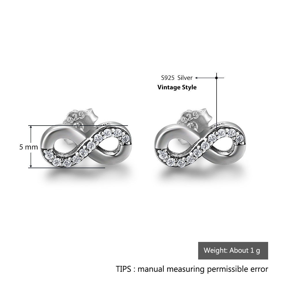 Pendientes elegantes de infinito aretes-Jessemade ES