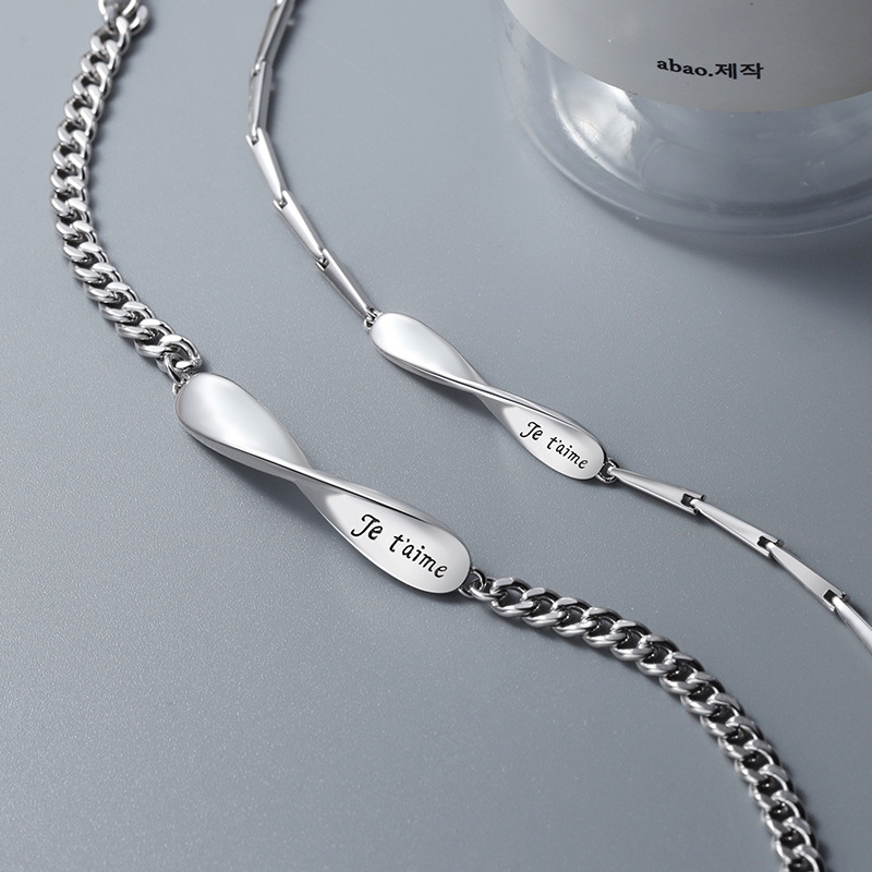 Pulseras de infinito para pareja 2 nombres personalizados-Jessemade ES