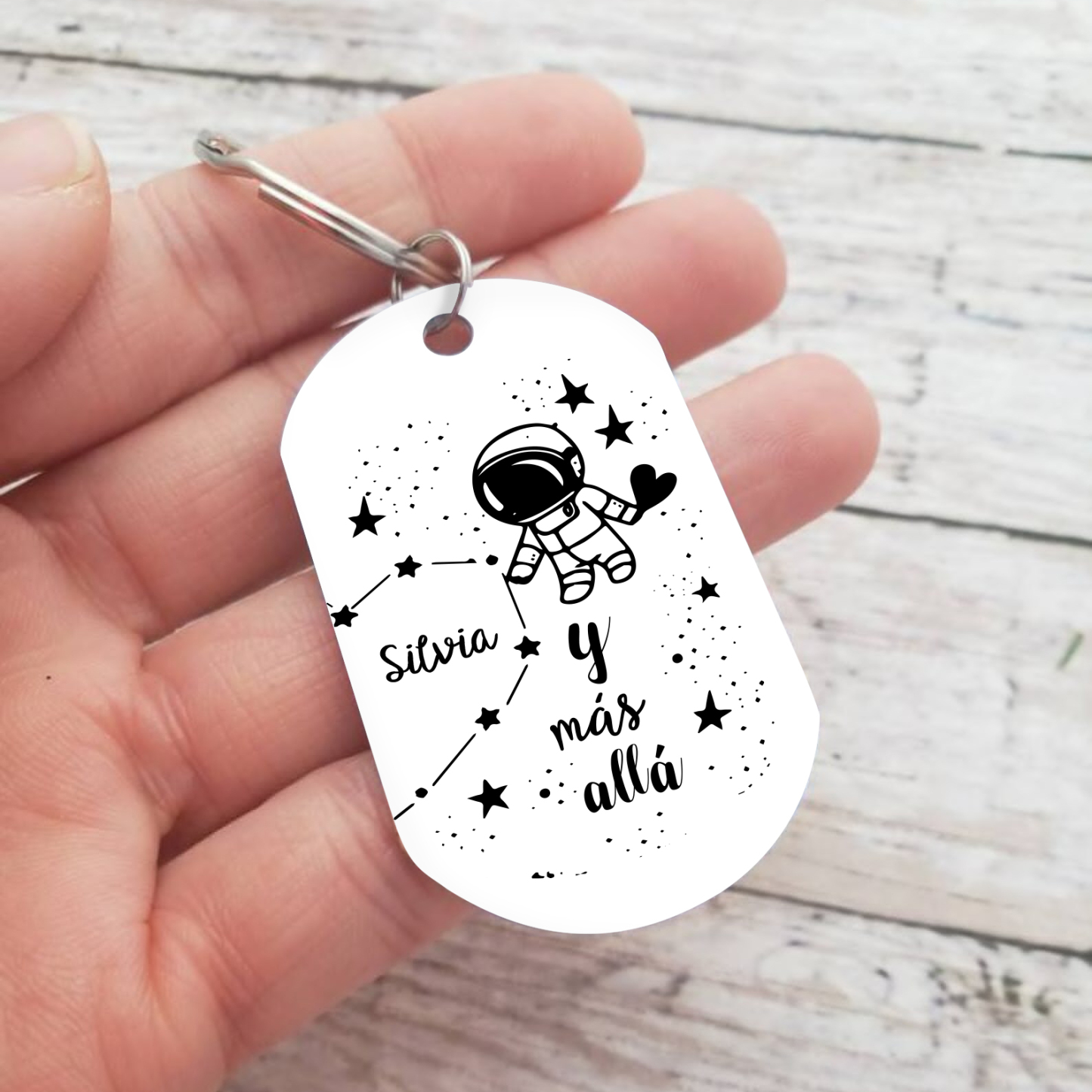 Llavero personalizado con 2 nombres para pareja unidad de llaveros-Jessemade ES