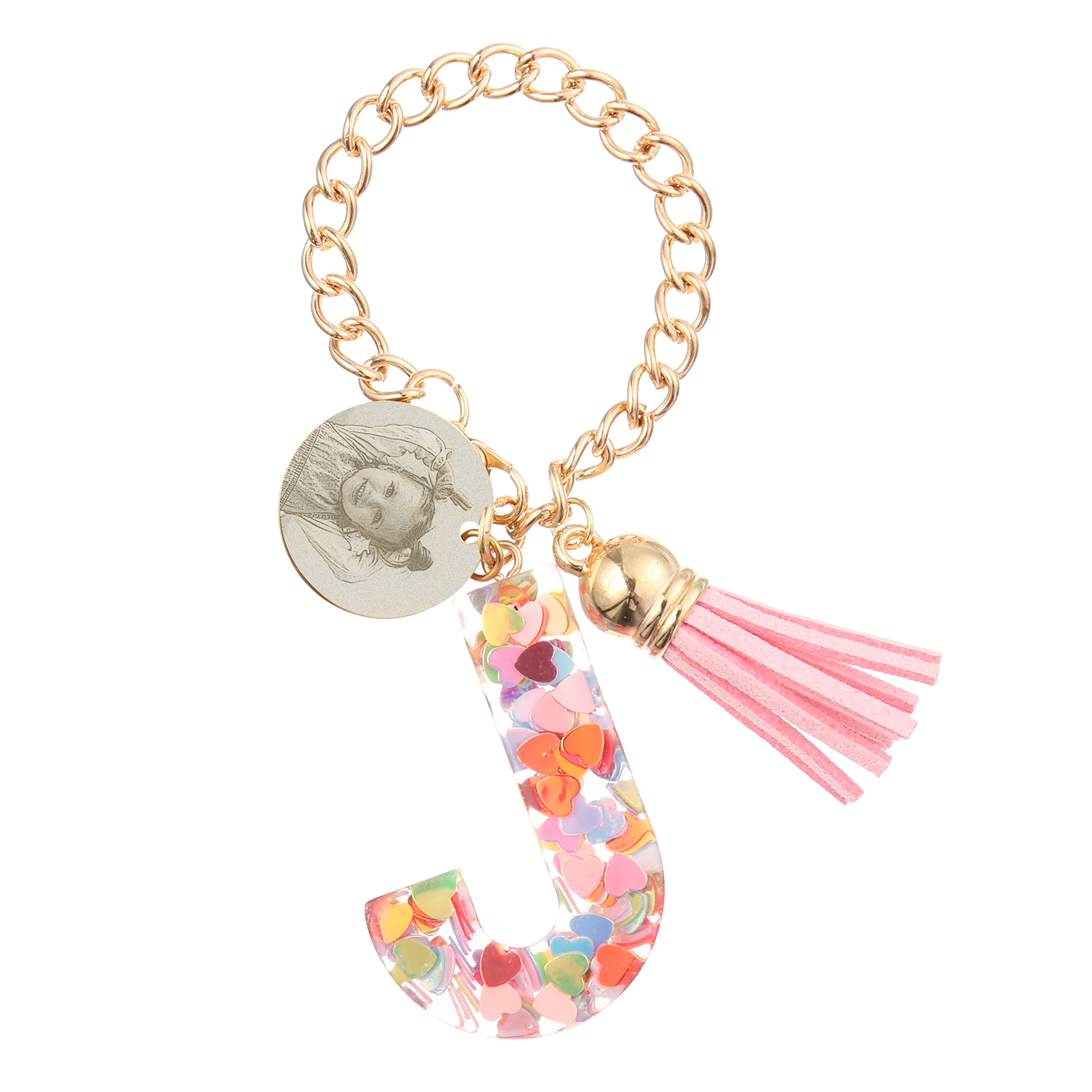 Etiqueta/Llavero con foto personalizada para mochila, botella