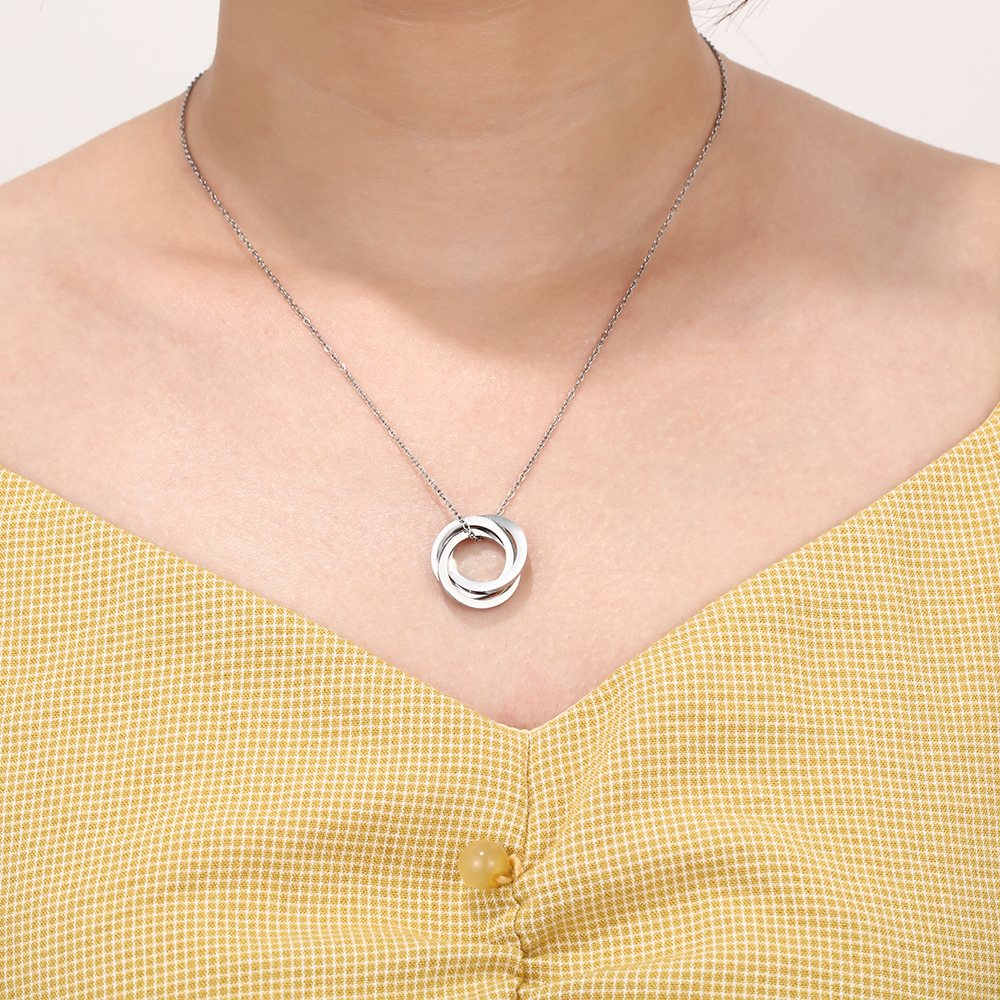 Collar de aros rusos personalizado con 3 nombres-Jessemade ES