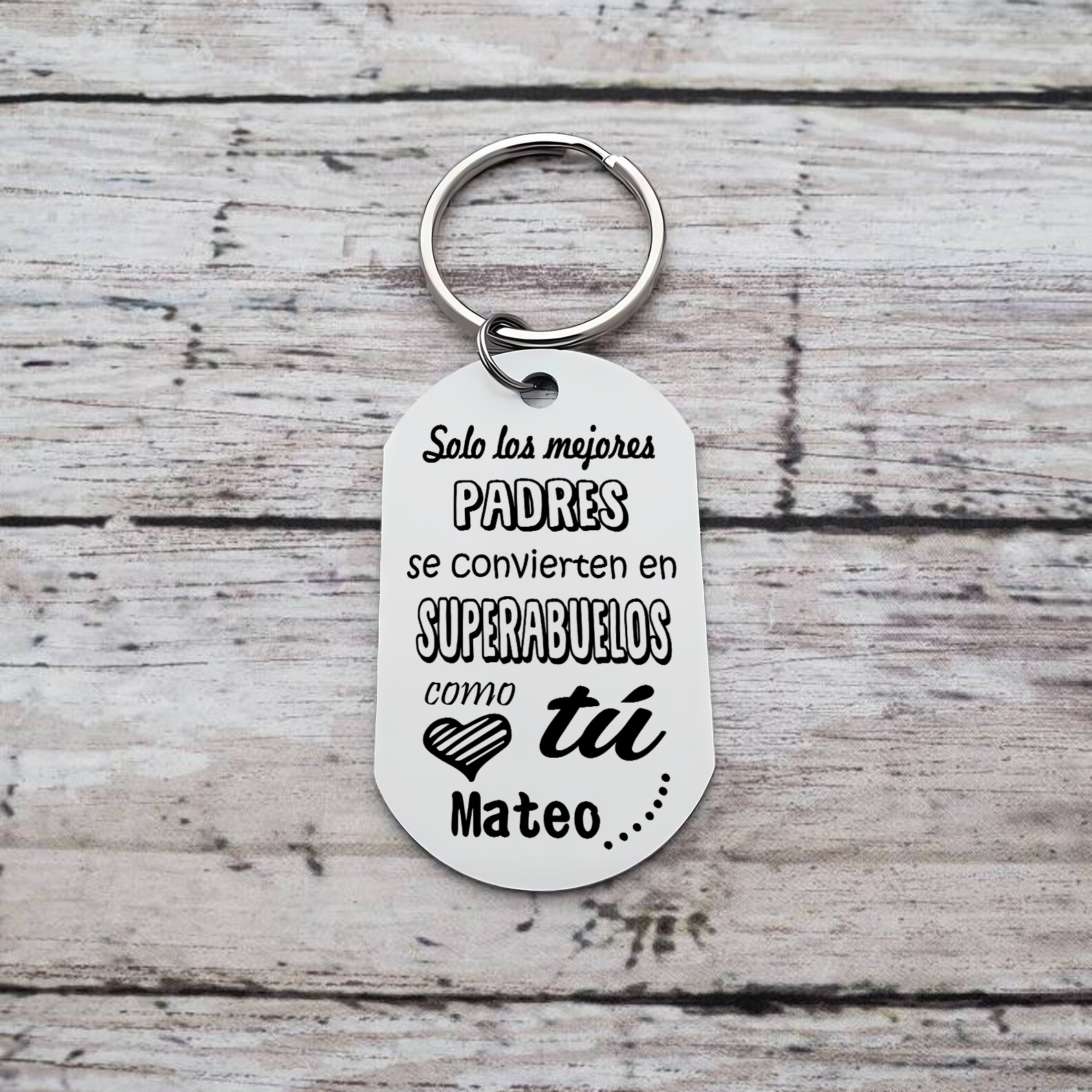 A mi abuelo-Llavero SUPERABUELOS personalizado con 1 nombre-Jessemade ES